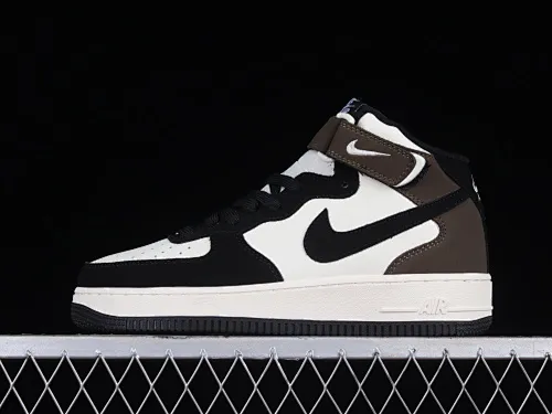 All categories Nk Air Force 1 Air Force series Nk Air Force 1 Mid Air Force mid-top Nk Air Force 1'07 Mid mocha black stitching Air Force One mid-top sports and leisure sneakers GH5696-023